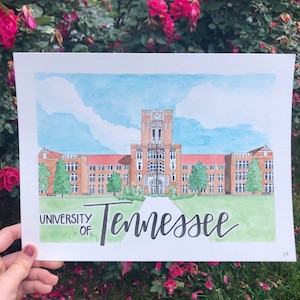 Custom College Watercolor Painting