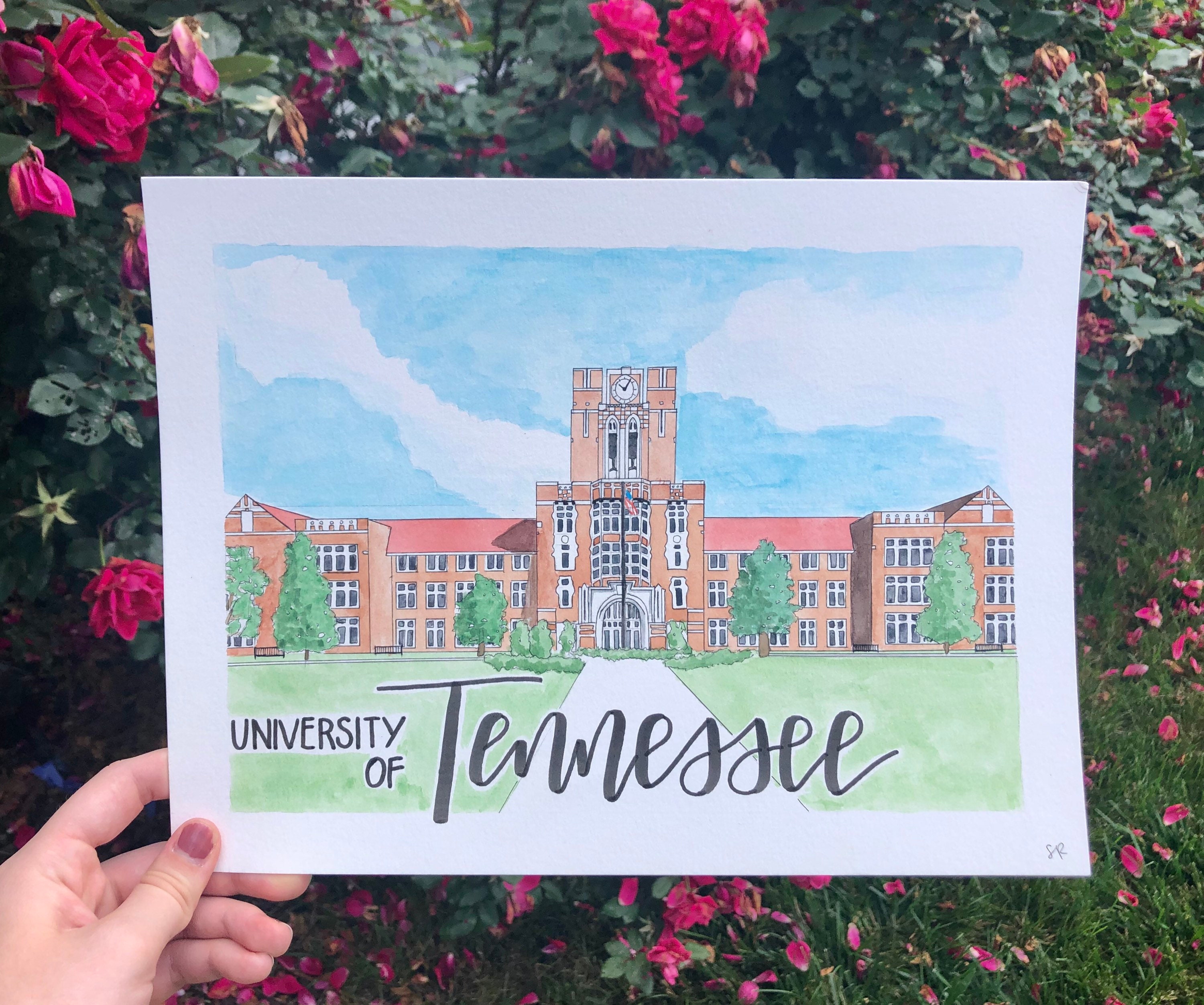 Custom College Watercolor Painting | Graduation Gift | Handmade Wall Art |  School Painting - Etsy, image size:3000x2504