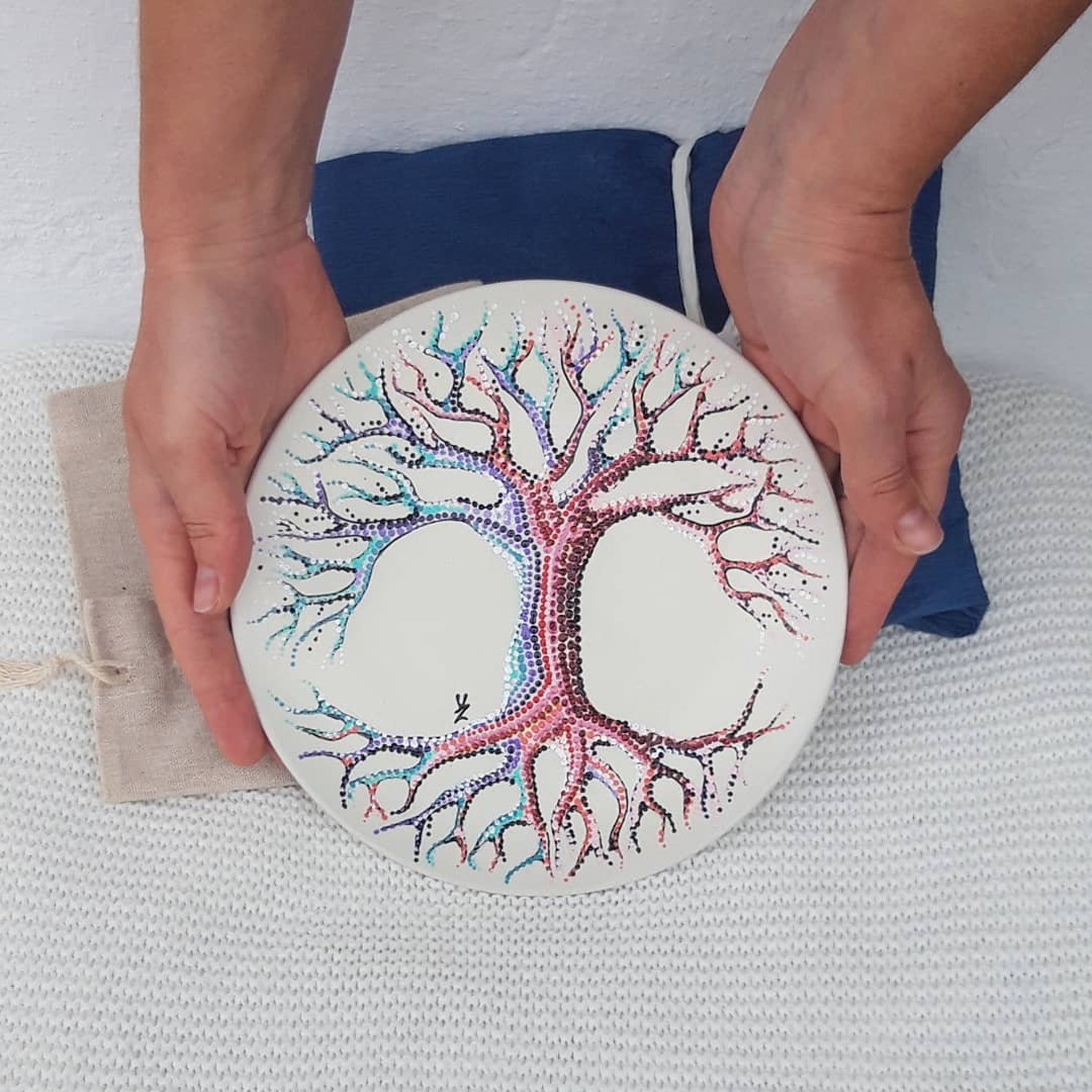 Plate with handmade painting Etsy