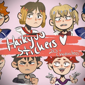 Haikyuu Food Sticker Set Hq Stickers Haikyuu Stickers Etsy
