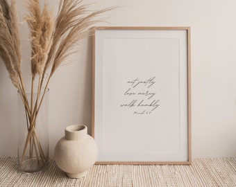 Micah 6:8 Printable Wall Art, Christian Wall Art, Digital Download Inspirational Scripture Decor, Bible Verse, Encouragement Christian Decor