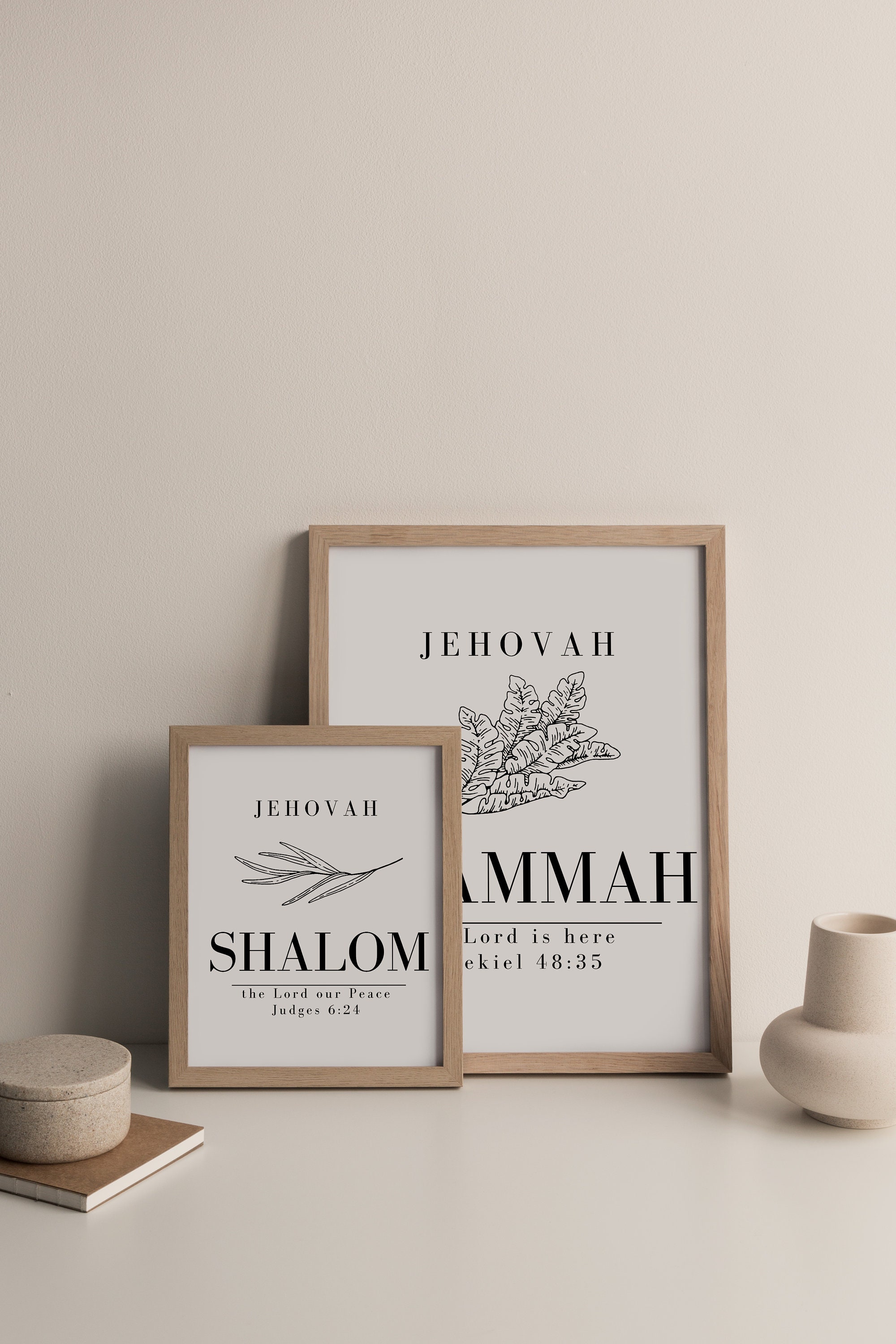 Set of 7 Printable Christian Wall Art. Names of God. Jehovah Etsy