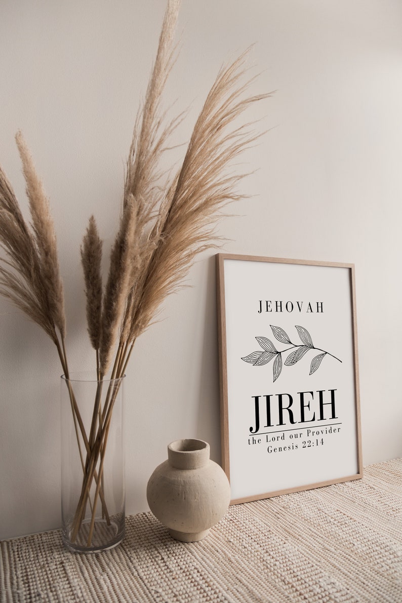 Jireh Printable Wall Art Names of God Christian Wall Art Etsy
