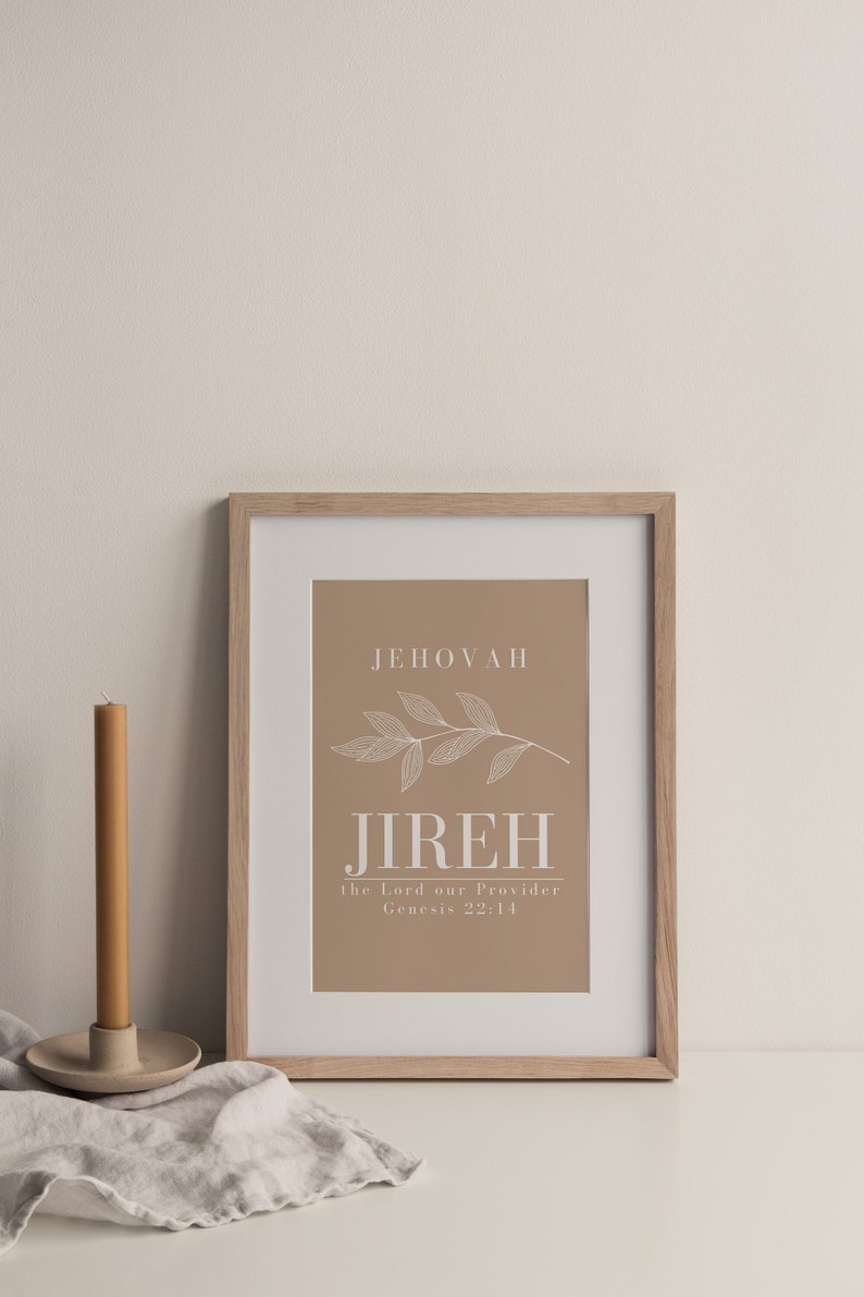 Jireh Printable Wall Art Names of God Christian Wall Art Etsy