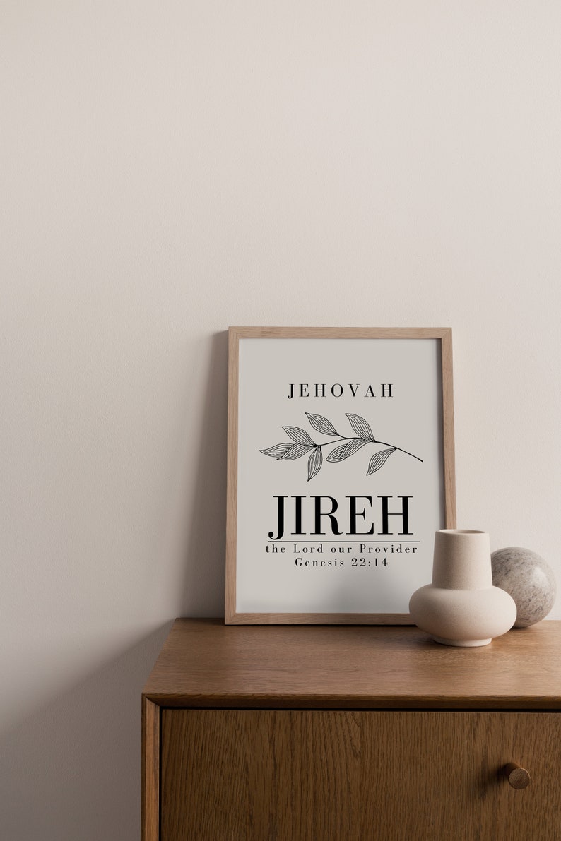Jireh Printable Wall Art Names of God Christian Wall Art Etsy