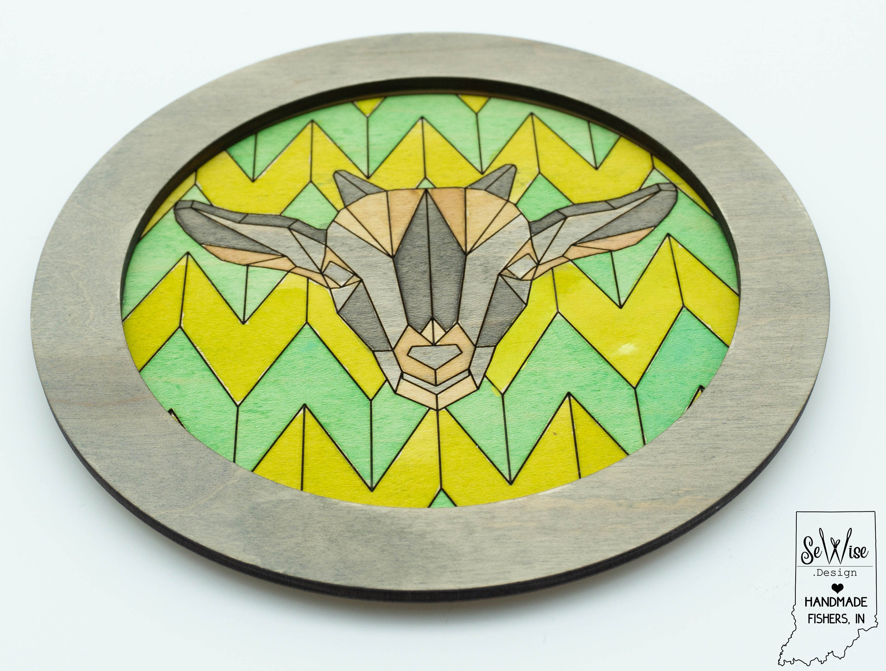 Geometric Adult Goat Barn Quilt SVG File Laser Cut File Etsy