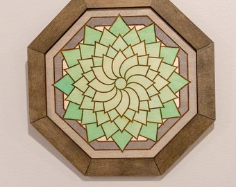 Geometric Succulent Hexagon Minimalist Laser Cut File - SVG Only - Dudleya