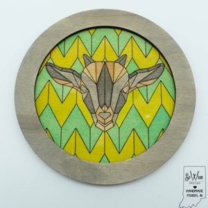 Geometric Adult Goat Barn Quilt - SVG File - Laser Cut File