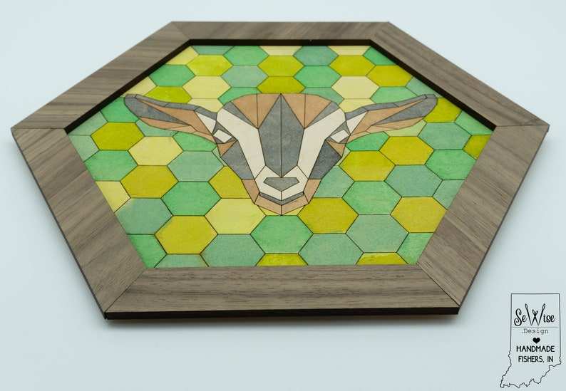 Geometric Adult Baby Goat Barn Quilt SVG File Laser Cut Etsy