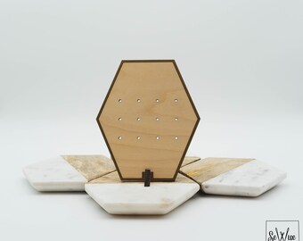 Geometric Stud Earring Display - Small - SVG Only - Laser Ready