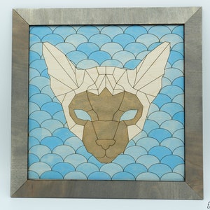 Geometric Sphynx Cat Barn Quilt - SVG File - Laser Cut File