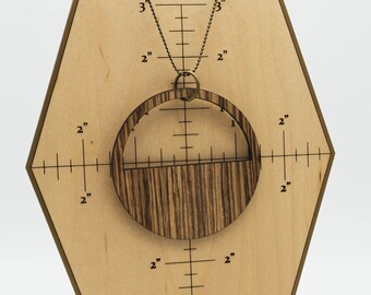 Geometric Necklace Display with Scale - SVG Only - Laser Ready