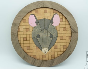 Geometric Rat Barn Quilt - SVG File - Laser Cut File