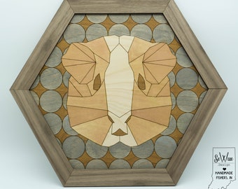 Geometric Guinea Pig / Cavy Barn Quilt - SVG File - Laser Cut File