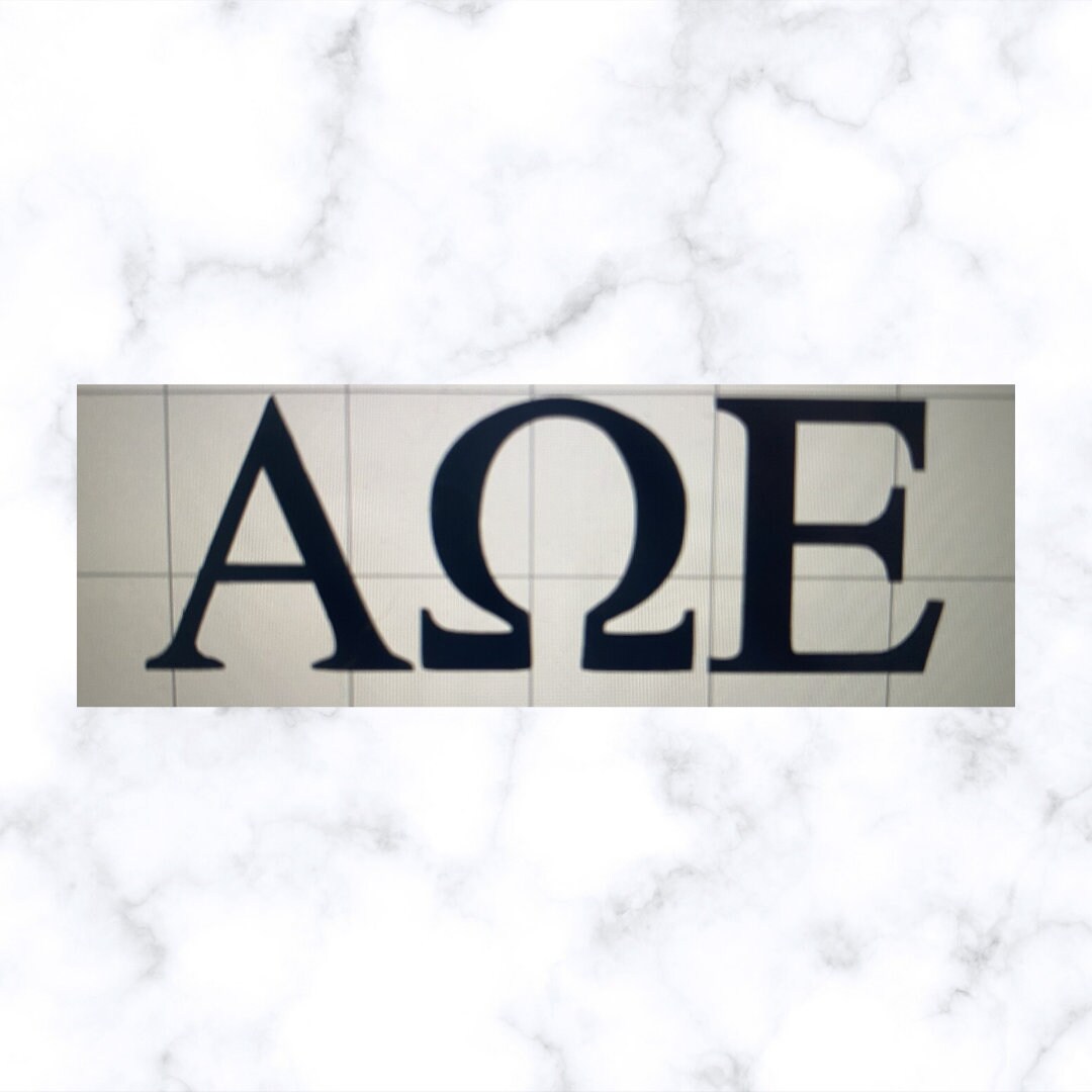 Custom Greek Letter Decal Etsy