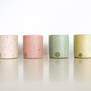 Pastel Hand-Painted/Handmade Matt Water tumblers, Juice/Wine cups, Modern Contemporary ceramics, Planet-Friendly Packaging, Ready to ship