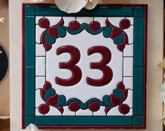 House Number Plaques with Numbers, Address Numbers Ceramic, Door Numbers for House, Ceramic House Numbers and Letters, House Numbers Sign