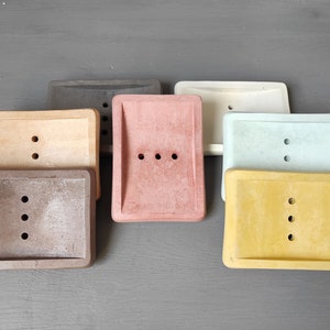 CERAMIC SOAP DISH, Kitchen Soap Dish, Water Repellent Varnish Shower Soap Dish, Sponge Holder Handcraft Soap Dish