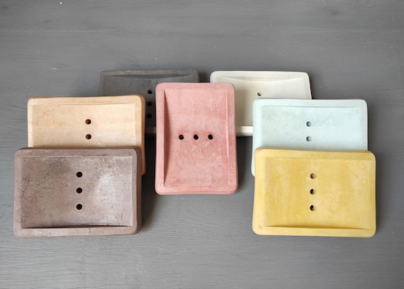 CERAMIC SOAP DISH, Kitchen Soap Dish, Water Repellent Varnish Shower Soap Dish, Sponge Holder Handcraft Soap Dish