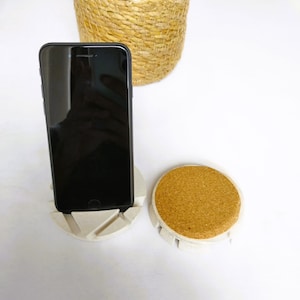 BETONNEN MOBIELE TELEFOONhouder, mobiele telefoonstandaard, stijlvolle potloodrecept telefoongreephouder, visitekaartje rustieke look telefoonhouder