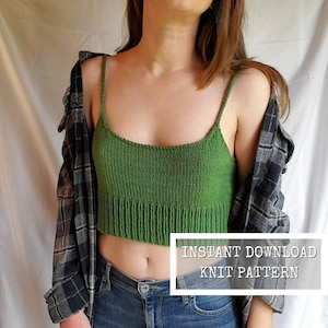 Cropped Tank // Knitting Pattern // PDF Download ONLY