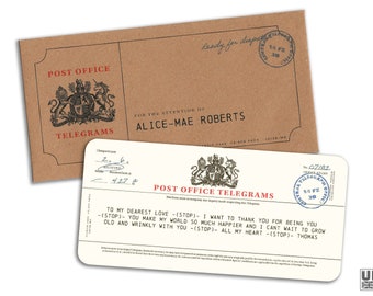Personalised Vintage Style Telegram
