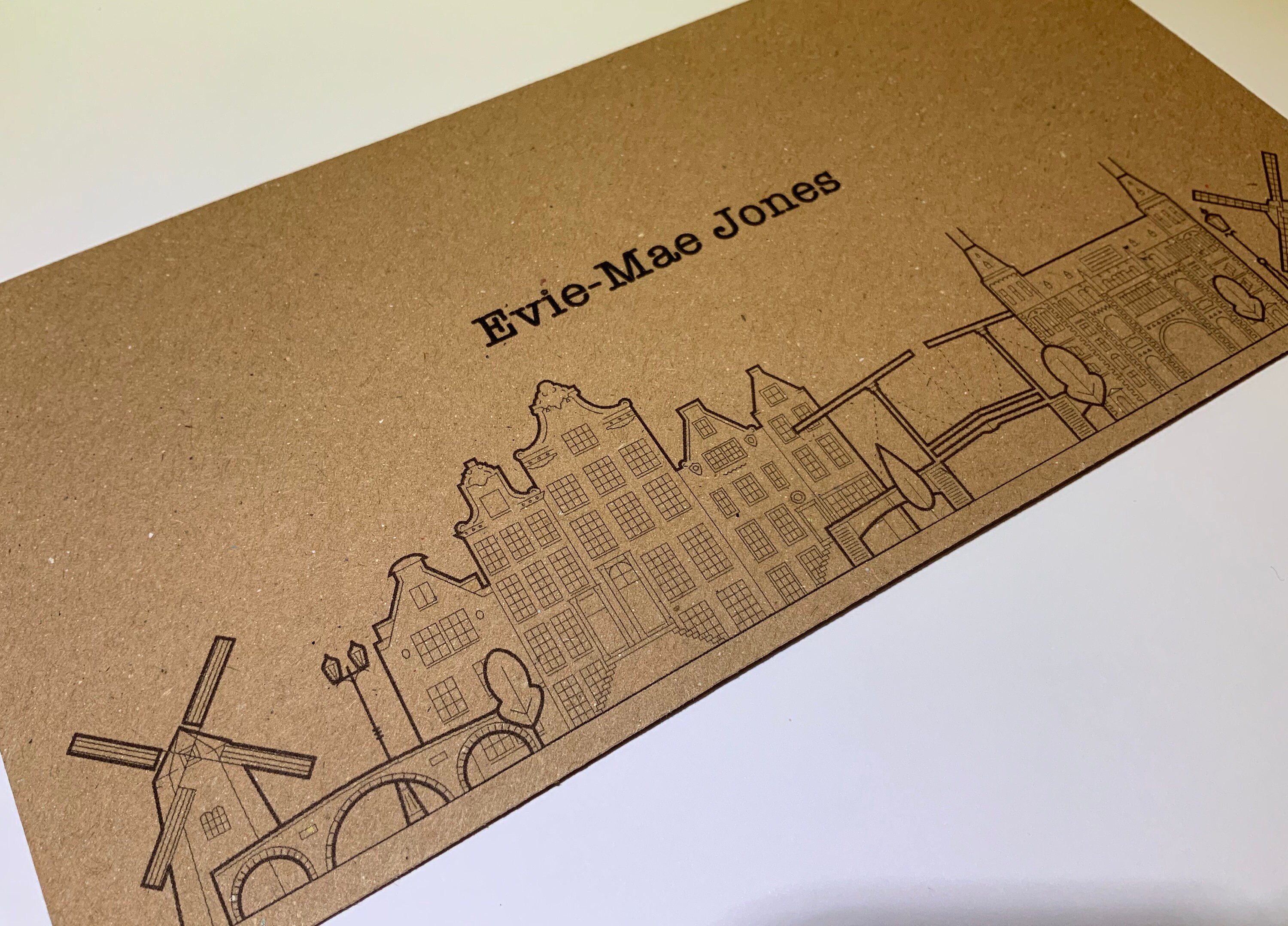 Amsterdam Personalised Travel Ticket and Envelope. Amsterdam Etsy