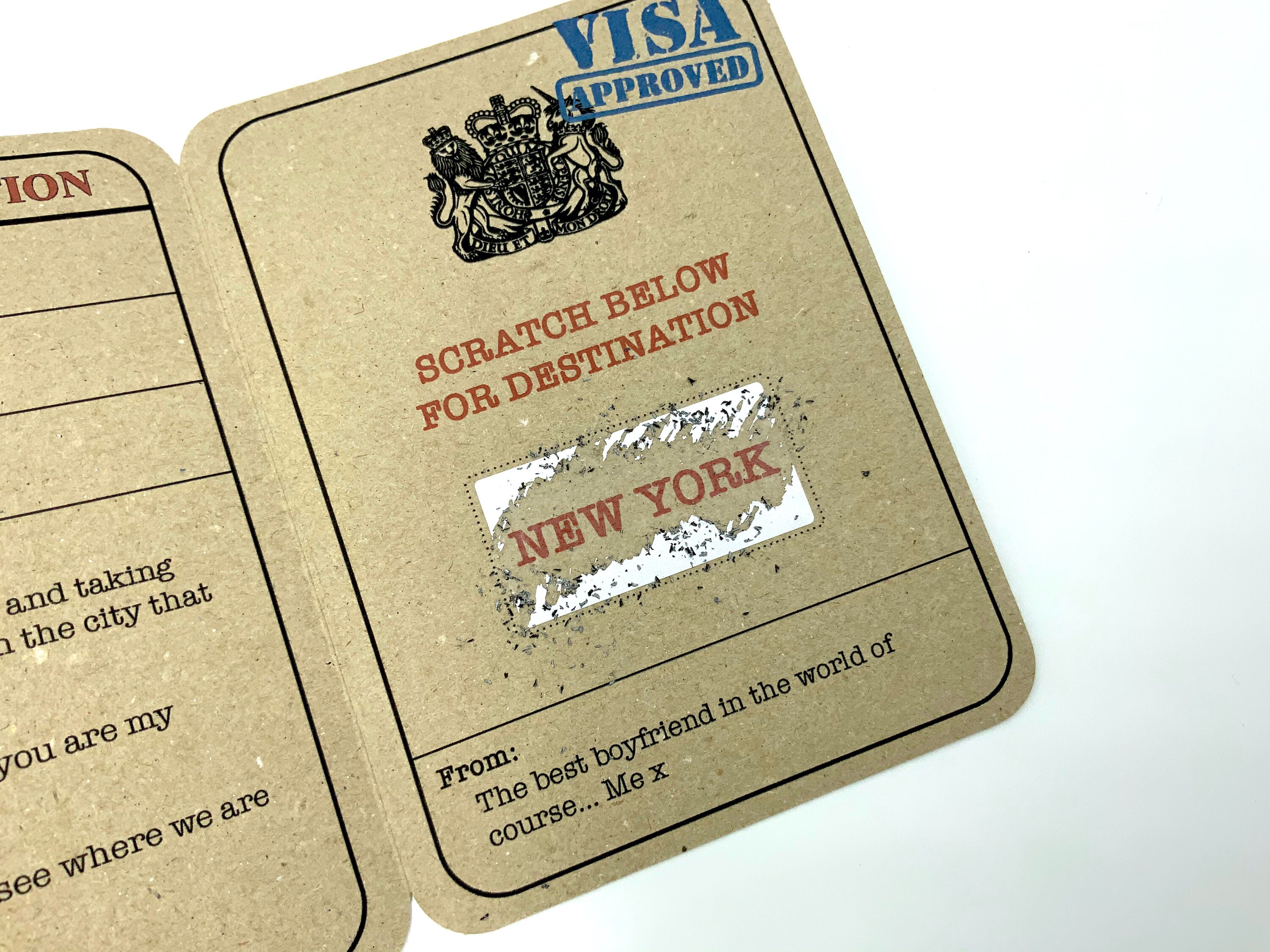 Passport Scratch and Reveal Travel Ticket Surprise Gift Card. Etsy