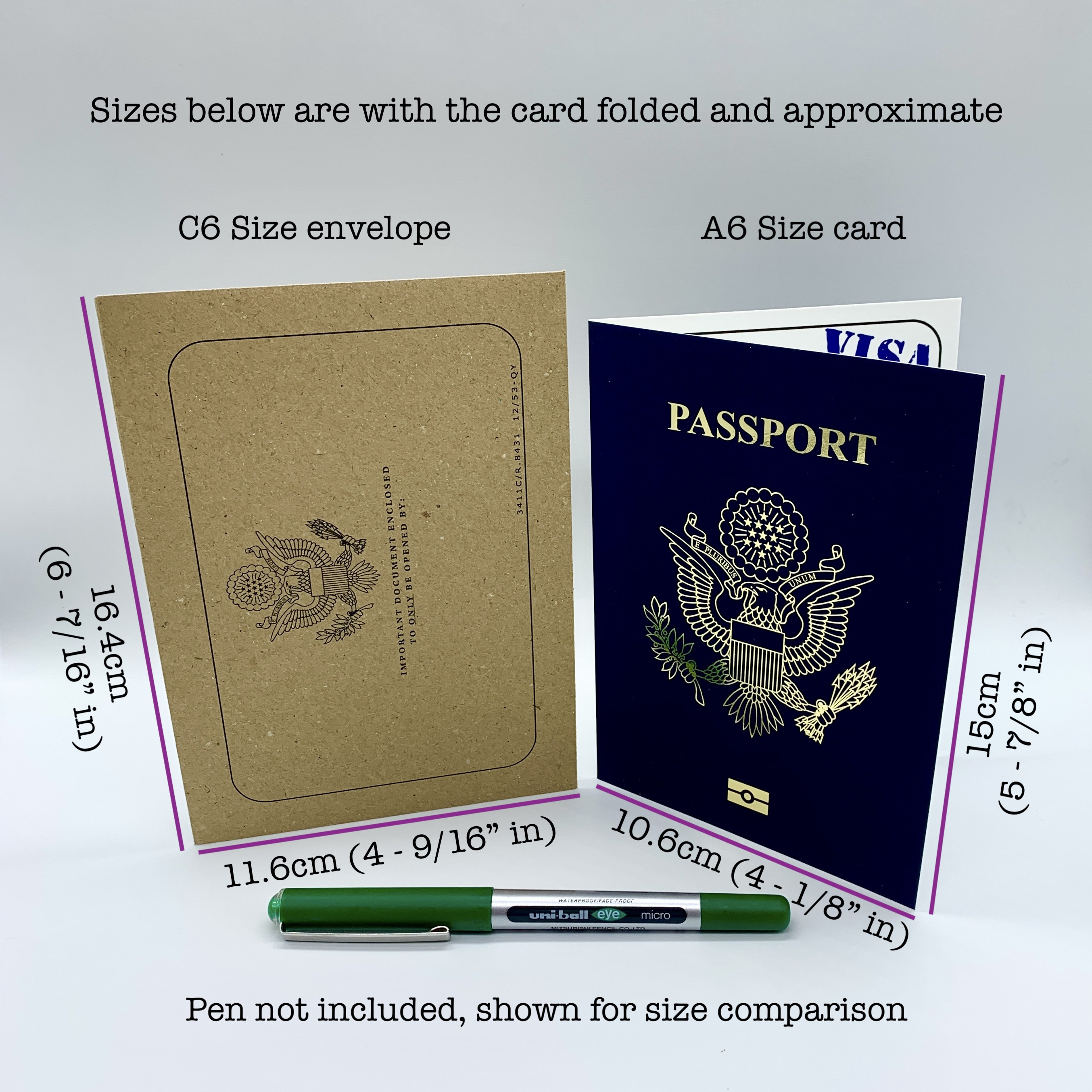 USA Gold Foil Passport Scratch & Reveal Travel Ticket Surprise Etsy