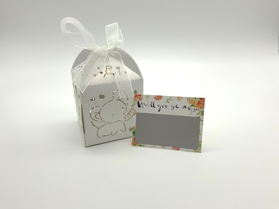 be my godparent card* Gender reveal scratch off surprise box message godmother