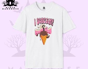 Ghost Ice Cream T-Shirt: Neapolitan Scream, Spooky Summer Tee