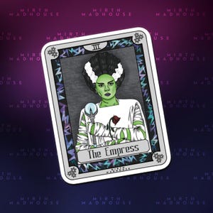 Bride of Frankenstein Sticker | Halloween Stickers | Mirth Madhouse Kiss-Cut Stickers
