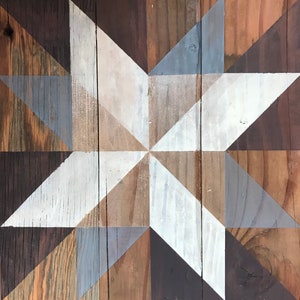 Barn Quilt Painting Kit with Reclaimed Barn Wood: FRIENDSHIP STAR