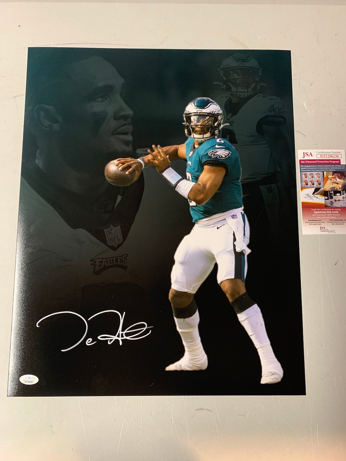 Jalen Hurts Autograph Signed Eagles Spotlight 16x20 Photo Etsy