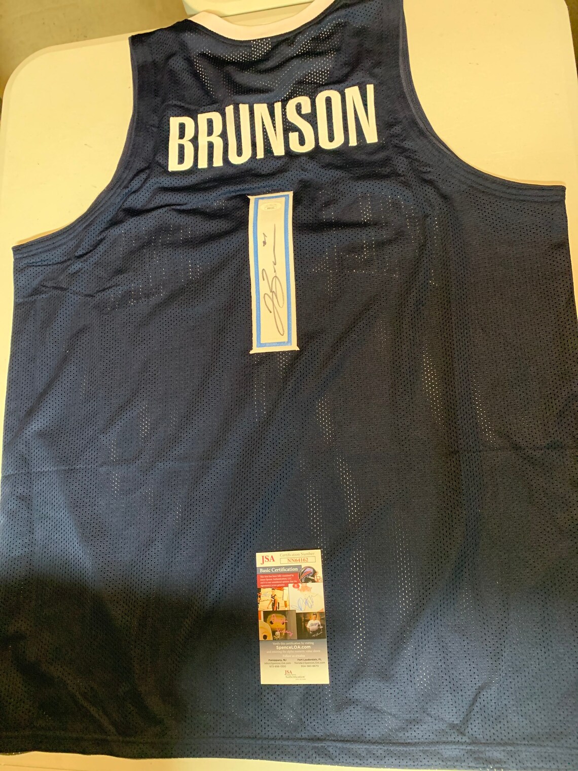 Jalen Brunson Autograph Signed Villanova Blue XL Jersey | Etsy