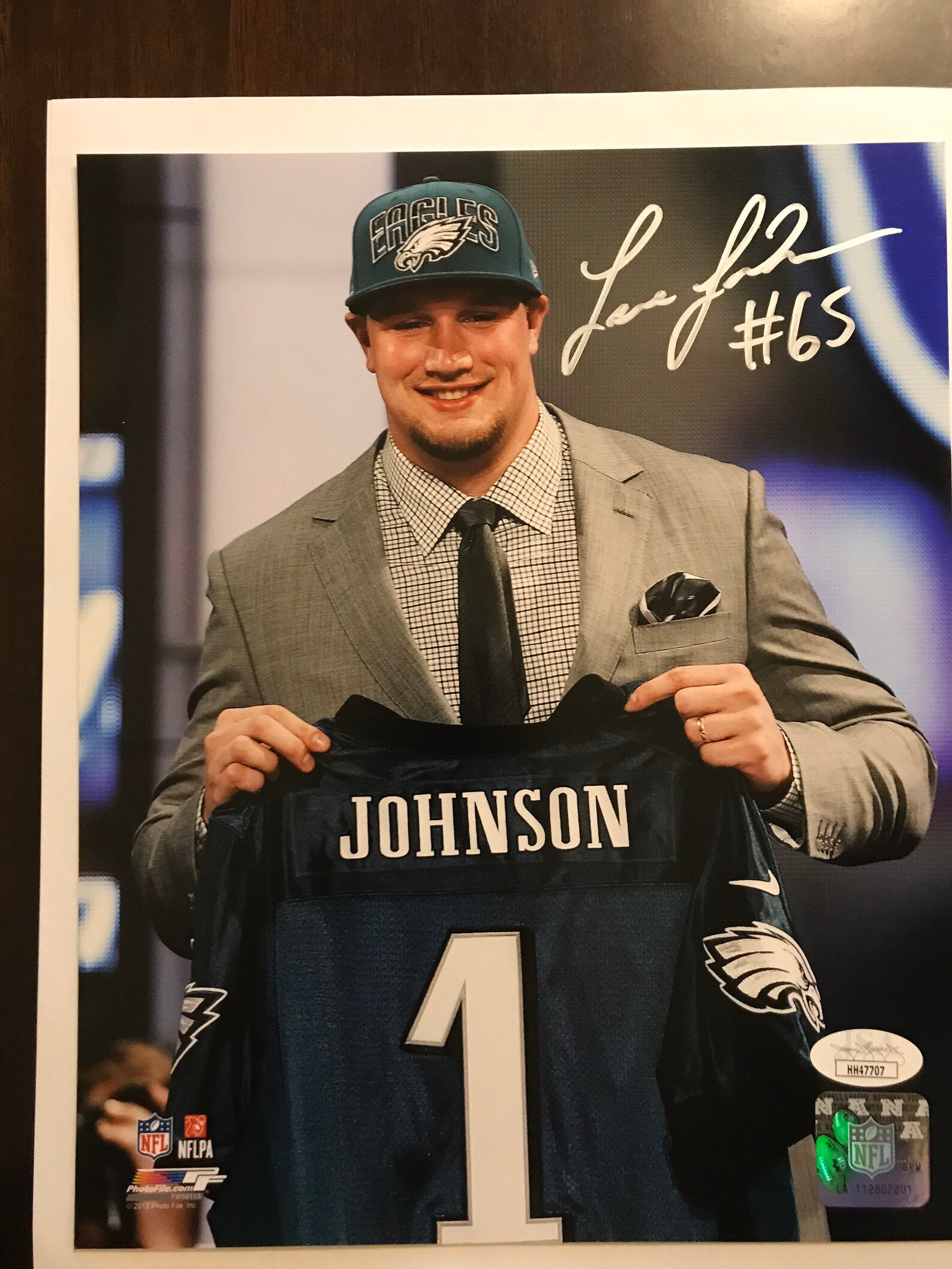 Lane Johnson Eagles Autograph Signed 8X10 Photo Authenticated Etsy