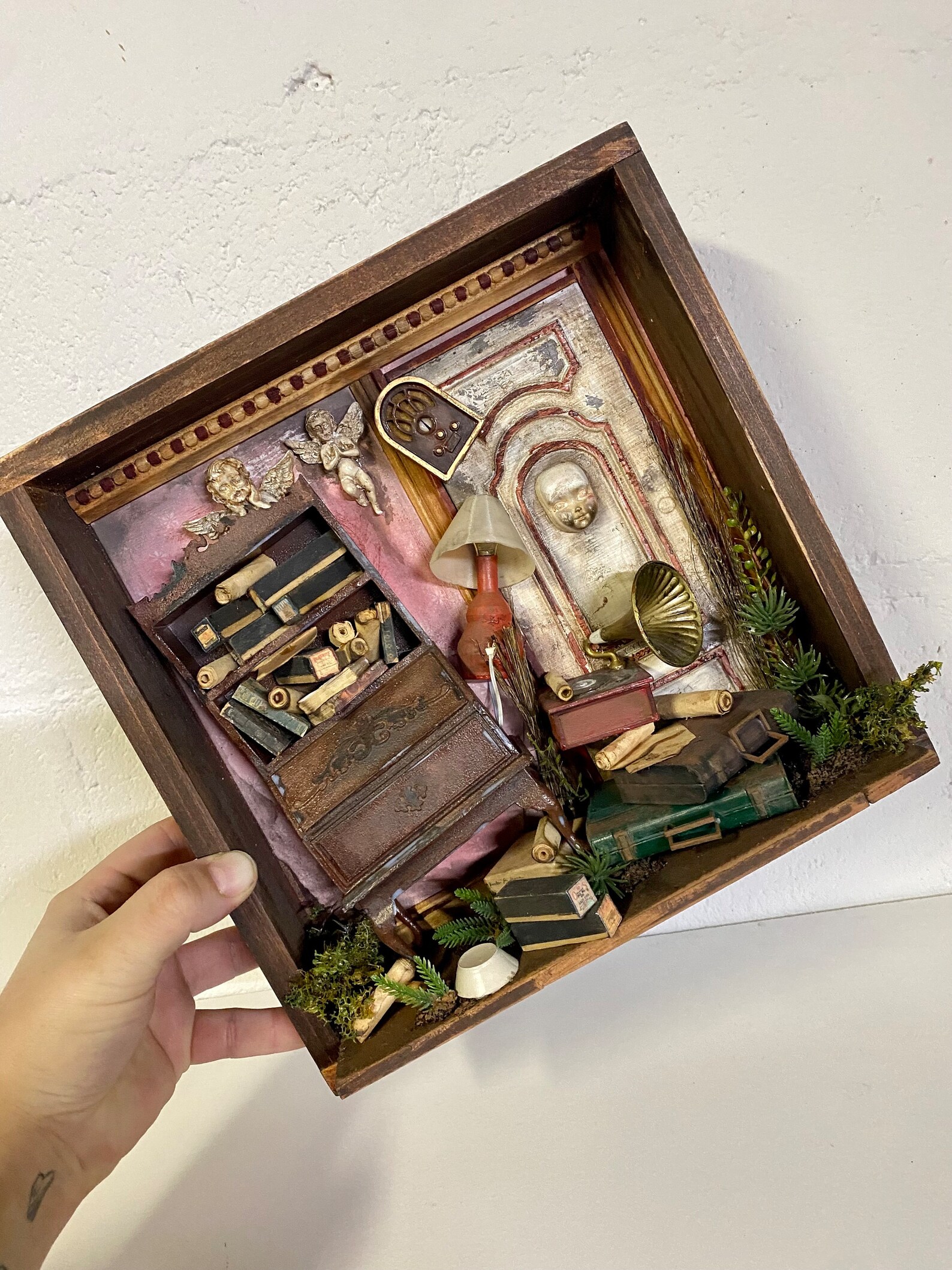 Miniature Artwork, Shadow Box Diorama, Torn up Room - Etsy UK