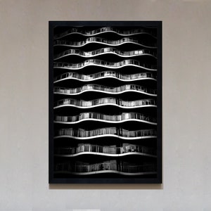Digitaldruck Download Bnw Architektur Gebäude Linien minimalistisch Geschenk Wandkunst