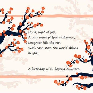 Custom Personalized Tanka Poem | Unique Japanese Poetry for Gifts | Special Occasions | Home Décor | or Sentimental Keepsakes