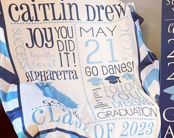 Personalized Graduation Blanket | Senior Keepsake Blanket