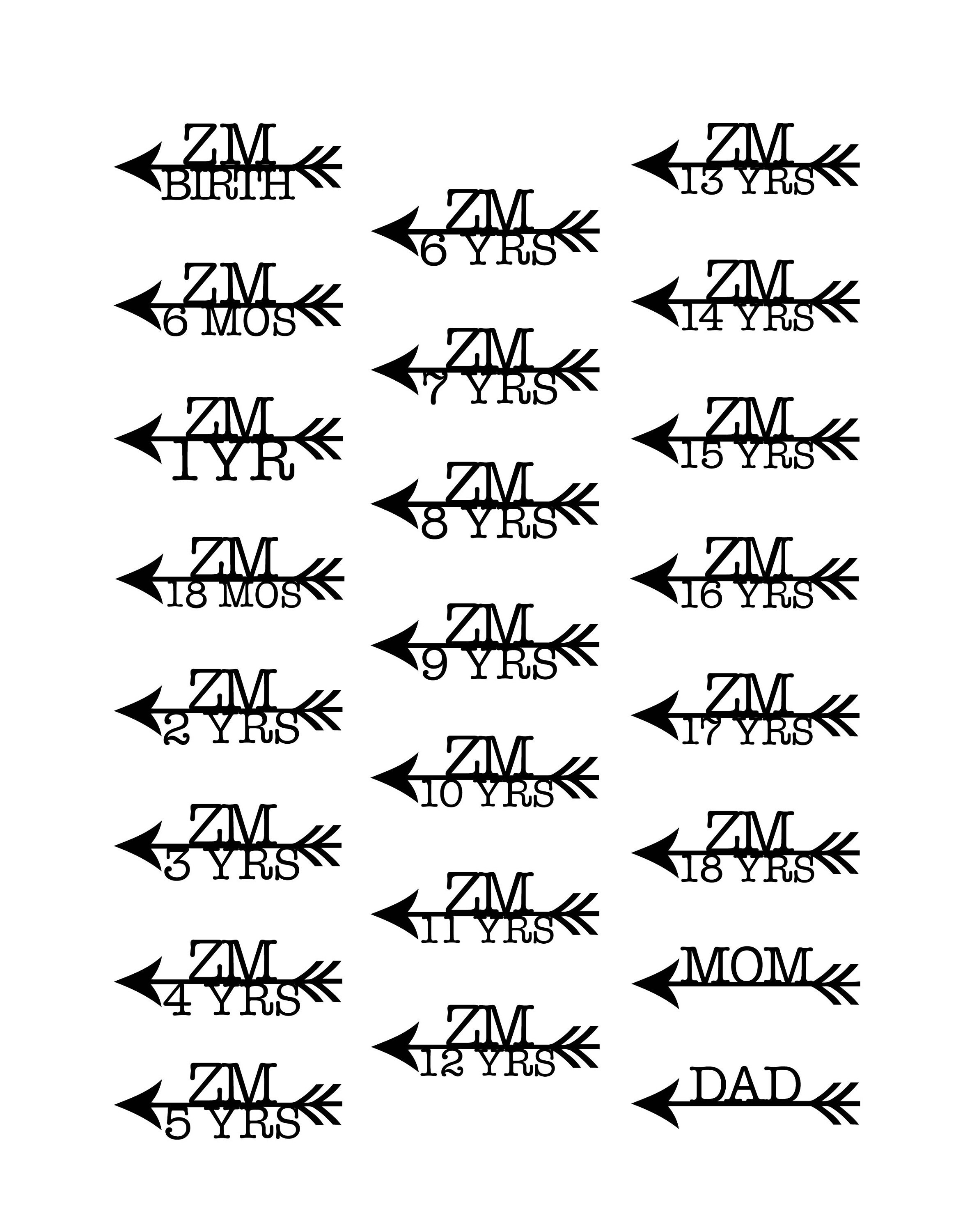 Personalized Growth Chart Stickers Custom Stickers for Etsy