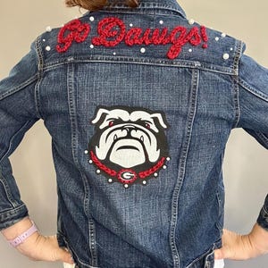 Georgia Bulldogs Custom Denim Jacket