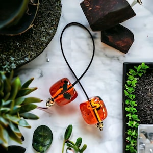 Greek begleri/ worry beads with cognac colored beads and silver plated details. boho accessory, gifts for men/ women, bohemian hippie style