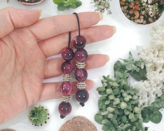Red Marble Greek Begleri/ Worry Beads with 12MM Beads - Perfect Gift for Smokers - Unisex Accessories