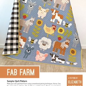 Elizabeth Hartman Fab Farm Quilt Pattern - 2 Size Variations Per Pattern
