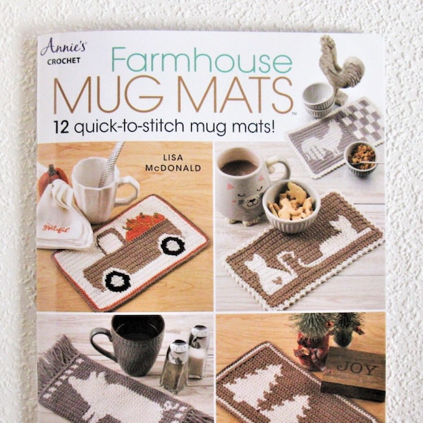 Annie's Crochet Farmhouse Mug Mats (12 Projekte pro Musterbuch)