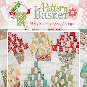 The Pattern Basket Potted Pines Quilt Pattern Finished Block Size:  7.5&quot;x10.5&quot;