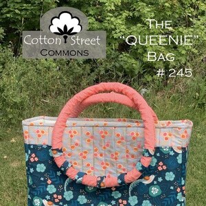 Patrón de bolso "Queenie" de Cotton Street Commons, descarga digital, tamaño final: 17" x 20"