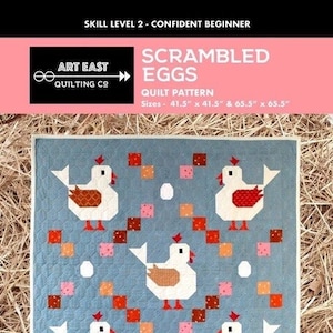 Art East Quilting Co. Scrambled Eggs Quilt Pattern - 2 Size Variations Per Pattern