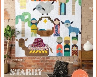 Sew Kind of Wonderful Sternennacht Krippe Quilt Muster #458-8 Layout-Variationen pro Muster SKW Lineale separat erhältlich)